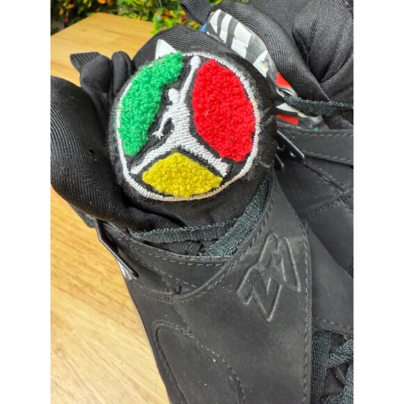 Nike Air Jordan Retro 8 VIII Quai 54 Basketball Sneakers Shoes‎ Black Mens 11 - Picture 9 of 10